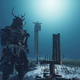 Jin standing near a cut bamboo strike in Ghost of Tsushima
